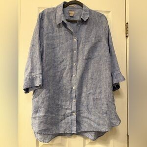 Chico size 3 no iron button up blouse